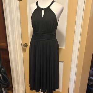 White House Black Market Black Midi Dress